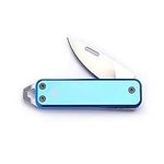 Whitby Pocket Knife, 1.75" Survival Stainless Steel Folding Knives UK Legal Sprint Lagoon Blue Finish, Stylish High Performance, Non Locking EDC Blade, Portable for Camping Hiking