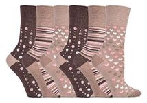 6 pairs Gentle Grip Loose Top Non Binding Elastic Bamboo Socks UK 4-8 EUR 37-42 (RM34)