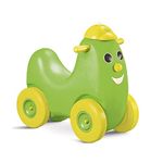 Ok Play Plastic Humpty Dumpty Curved Seat Push Rider, Parrot Green, Kids