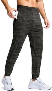 G Gradual Men's Golf Joggers Pants with Zipper Pockets Stretch Sweatpants Slim Fit Track Pants Joggers for Men Work Running (Green Camo, 3XL)