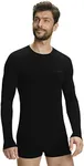 Men Standard Wool Tech Light Long Sleeve, Black (Black 3000), XXL