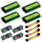 GeeekPi 4Pack I2C 1602 LCD Display Module 16X2 Character Serial Yellow Backlight LCD Module for Raspberry Pi Arduino STM32 DIY Maker Project Nanopi BPI Tinker board Electrical IoT Internet of Things