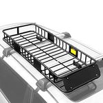 XCAR 64"x23"x6" Car Roof Rack Cargo Carrier Rooftop Basket Luggage for Traveling Black