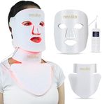 Neo.Skn Face and Neck LED Therapy Mask: 850nm near-infrared, red, blue & yellow light for anti-aging, blemish repair, skin rejuvenation, reducing fine lines & redness. Safe, portable & effective.