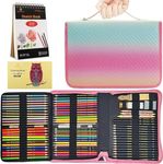 78-Piece Drawing Pencils Kit – Drawing Sketching Pencils Set with Sketchbook and Coloring Book, Drawing Sketch Sketching Pencils Kit for Adults Beginners Artists (Multicolor)