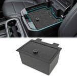 Center Console Safe Box Gun Safe Organizer for 2019-2022 Chevy Silverado 1500/GMC Sierra 1500, 2020-2023 Chevy Silverado 2500/3500HD/GMC Sierra 2500/3500HD，with Fingerprint Lock