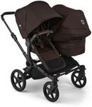 Bugaboo Donkey 6 Double Side-by-Side All Terrain Stroller and Sibling Seat - Cocoa Brown