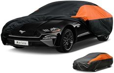 GUNHYI Car Cover Custom Fit for Ford Mustang/Shelby (1964-2024) Waterproof All Weather for Automobiles, Outdoor Full Cover Rain Sun UV Protection, Orange