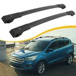 EZREXPM Cross Bars Roof Rack Fit for Ford Escape Kuga 2013 2014 2015 2016 2017 2018 2019 Luggage Rack Crossbar Cargo Carrier with Side Rails