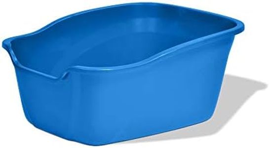 Van Ness Pets Large Open High Sided Cat Litter Box, Blue, CP2HS