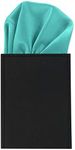 The Tie Co™ Premium Collection Pre Folded Round Top Pocket Square/Hanky/Handkerchief, Turquoise, One size