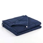 RelaxBlanket King Size Weighted Blanket | 80''x90'',30lbs | for Single or Double | Premium Cotton Material with Glass Beads | Navy