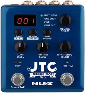 NUX JTC PRO Drum Loop PRO Dual Switch Looper Pedal 6 hours recording time 24-bit and 44.1 kHz sample rate