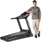 PowerMax Fitness TDA-96 4HP Auto Incline Treadmill for Home Use | 110KG User Wt. | Bluetooth for Music & Tracking App | 12 Pre-Set Program | Heart Rate Sensors & Hydraulic Folding, LED Display