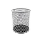 LEVIATAN Metal Pen Holder Round Wire Metal Mesh Multifunctional Cup for Ballpoint Pens Pen Holder for Office/School Diameter 91 mm Ash Grey