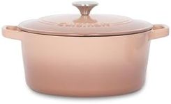 Cuisinart Enameled Cast Iron Dutch Oven, 5-Quart Casserole Pot with Lid, Comfortable Handles, Stovetop, Oven and Broiler Safe, Mocha (CI650-25GMC)