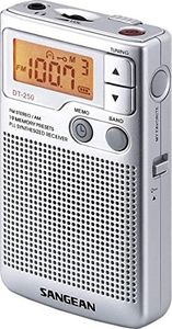 Sangean DT250 AM/FM Pocket Radio, Silver