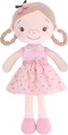 GAGAKU Soft Baby Doll Toys (16'') for Girls, My First Baby Rag Dolls for +3 Year Old Girl Birthday Gift Plush Doll Toys Machine Washable Baby Doll for Toddler Kids Infants (16-inch Cherry Girl)