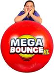 Wicked Mega Bounce XL - The World's Bounciest Inflatable Ball! Extra Large Bounce Ball for All Terrain Bounceability! Super Grip Graphics Outdoor Exercise Ball to Catch Easily. Blue or Red