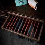 VOLO Metal Pull Out Pants Rack -Steel Pull Out Pants Hangers - Clothes Organiser Storage Bar Pants Slide Out Rack Trousers Rack For Wardrobe Organization. Colour: Mocha (Trouser Rack 900Mm), 1 Pieces