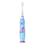 Brush Baby KidzSonic Toddler and Kid Electric Toothbrush for Ages 3+ Years - Disco Lights, Gentle Vibration, and Smart Timer Provide a Fun Brushing Experience - Flamingo