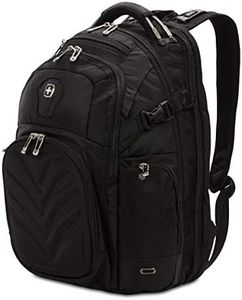 SwissGear 5709 ScanSmart Laptop Backpack. Abrasion-Resistant & Travel-Friendly Laptop Backpack (Black Backpack)