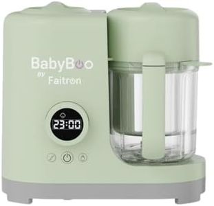 BabyBoo Babynahrungszubereiter 7-in-1, Dampfgarer & Mixer für Babykost, 300W, Sterilisieren, Erwärmen & Auftauen, Edelstahlkorb, Tritan-Behälter, Digitaldisplay, Babykost Maker