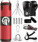 Vkahaak 4ft Punching Bag for Adults, Unfilled Hanging Boxing Bag Set, Heavy Punching Bag with 12OZ Boxing Gloves for MMA Kickboxing Karate Muay Thai Home Gym Training