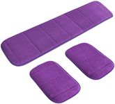 Ergonomic Computer Elbow Wrist Pad Set, AUHOKY Long & Short Size Combination Keyboard Wrist Rest Elbow Support Mat for Office Desktop Working Gaming - Memory Foam Relieve Elbow Pain Purple