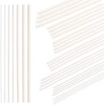 Swpeet 35Pcs Milkly Plastic Rods Assortment Kit, Diameter 2mm-8mm Length 250mm Material ABS Round Stick Round Solid Bar DIY Model for DIY Toys Building Making Architectural Model Making