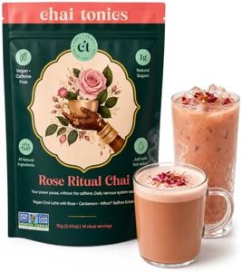 Chai Powder Mix - Naturally Sweetened, Dairy-Free, Vegan for Coffee and Tea - Mental Clarity, Calm Energy, Stress Relief & Nervous System Support - Rose Ritual