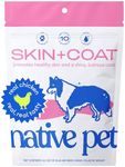 Native Pet Skin and Coat Chews for Dogs - 60 Chews - Made with Wild-Caught Salmon Oil for Skin and Coat - Omega 3 Dog Shedding Supplement for Hair Loss & Regrowth - Pet Health Omega Supplement