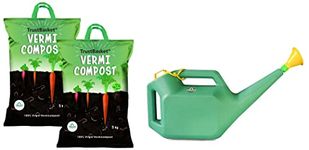 Trust Basket Organic Vermicompost Fertilizer Manure for Plants - 10 Kg & Garden Watering Can (Green 5L) Indoor and Outdoor Garden Usage Watering Can (T2994)