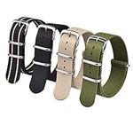 Ritche 20mm Military Ballistic Nylon Watch Strap Compatible with Citizen Eco-Drive Watch Strap Citizen Replacement Watch Bands for Men Women (4 Packs), Valentine's day gifts for him or her
