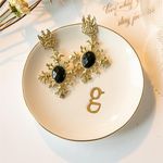 COMMGOAL Ceramic Ring Holder for Jewelry, Jewelry Tray, Ring Dish, Aesthetic Room Decor, Engagement Gifts Bride Gifts Wedding Gifts for Women, White, 4.75"(G)