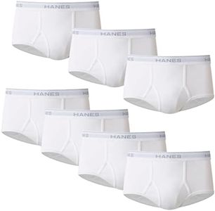 Hanes Men's 7-Pack FreshIQ Brief, White, Large