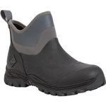 Muck Boots Women's Arctic Sport II Fleece Lined Waterproof Pull on Ankle Boot, Black, 7