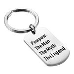 TGBJE Daddy Gift The Man The Myth The Legend Keychain Gift for Dad Gift for Grandpa Grandfather Gift Stepdad Gift - Silver - Medium