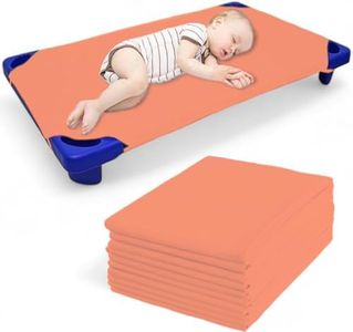 Pack of 6 Cot Sheet for Daycare Preschool Cot Bed -Polyblend Fabric with Corner Elastic Cots Sheets Fits On 22" X 52" Inches Size Toddler and Preschool Daycare Cot Tango 22 X 52 Size