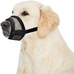 Flintstone Muzzle for Medium Sized Dog - Soft Mesh Dog Muzzle Medium Sized Dogs | Breathable Dog Muzzles for Medium Dogs | Dog Muzzles to Prevent Biting Chewing Grooming | No Bark Muzzle M 8”-9.5”