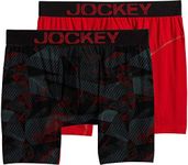 Jockey Mens 2-pk. RapidCool Boxer Briefs Large Fusion red/Grey