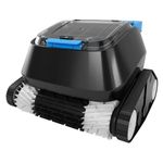 8STREME Black Pearl Ultra In-Ground Battery Powered Robotic Pool Vacuum Cleaner, Wall Climbing Pool Vacuum Lasts up to 150 Mins, Floor & Wall Scrubbing System, for Pools Up to 10 Feet Deep