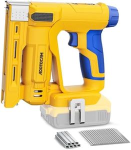 ADOTOCAM 18GA Nail Gun for Dewalt 20V Battery (Tool Only), 2 in 1 Cordless Brad Nailer/T50 Crown Stapler, Nail Gun Battery Powered with 2,000PCS Staples and Nails for Upholstery & Family DIY