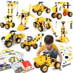 Stem Toys For 5 6 7 8 9+ Year Old Building Block Kit Stem Activities Projects Boy Toys Age 4-8 5-7 6-8 8-10 Creative Set Educational Engineering Excavator Construction Birthday Fun Christmas Idea Gift