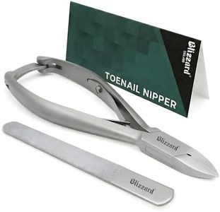 Blizzard Nail Clippers for Men with Thick or Ingrown Toenails Blizzard Podiatrist Toenail Clipper Set German Forged 5.5 inch Heavy Duty Nail Cutter Straight Head Smooth Handles - Hospital Grade