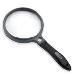 Carson Suregrip Series Handheld 2X Power Magnifying Glasses For Reading, Low Vision, Inspection, Craft And Hobby Magnifiers, SG-12