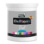 Bright & Shine Chalkboard Paint I 1 Litre Matt Finish I Water Base Paint For Walls, Magnetic Walls, Wooden, Metal & Boards (Blue, 1)