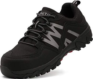 WHITIN Men's Zero Drop Running Shoes + Wide Toe Box, Black, 11 Wide