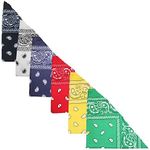 Set of 4 Paisley Polyester Dog & Cats Bandana Triangle Bibs - Washable (Mix