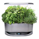 AeroGarden Bounty Elite - Indoor Garden with LED Grow Light, WiFi and Alexa Compatible, Stainless Steel